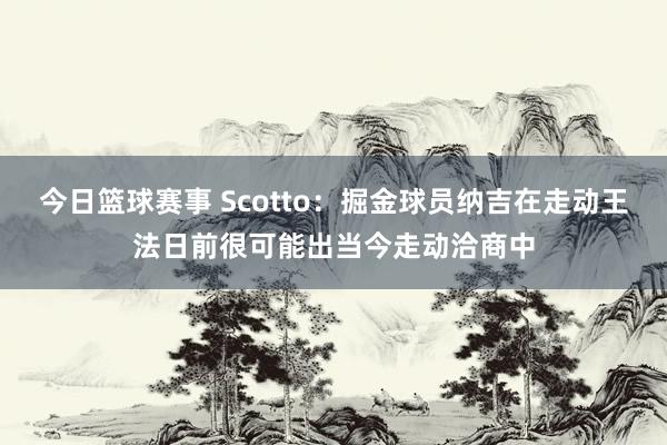 今日篮球赛事 Scotto：掘金球员纳吉在走动王法日前很可能出当今走动洽商中