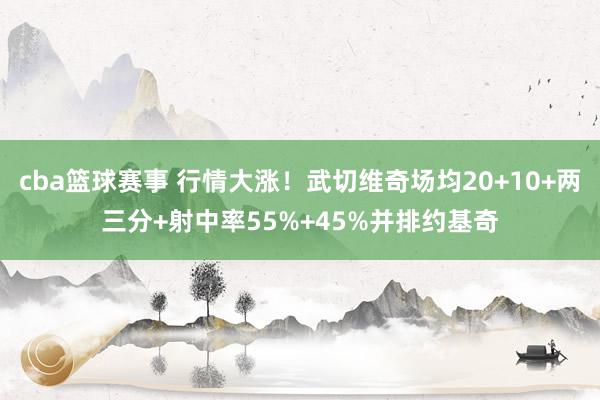 cba篮球赛事 行情大涨！武切维奇场均20+10+两三分+射中率55%+45%并排约基奇